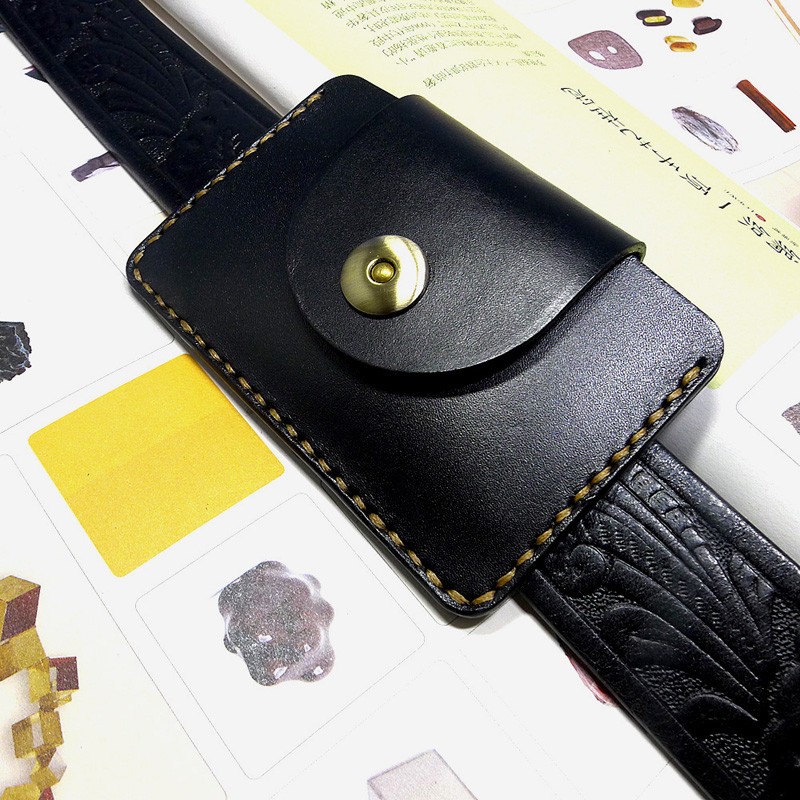 Leather Wallet Men - Blongk Ultra dünne Taille Tasche Aus