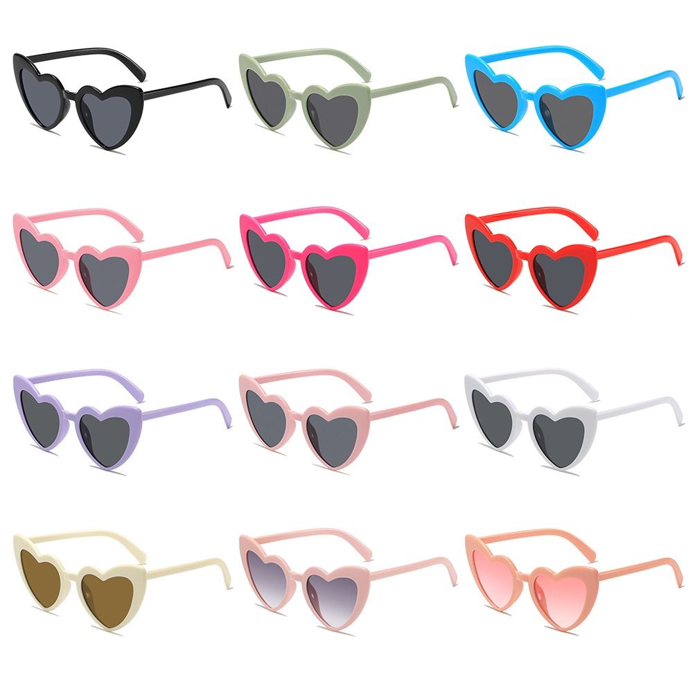 Sunglasses Uv400 - UV-Schutz Herzförmige Sonnenbrille Vintage Trendige Rosa
