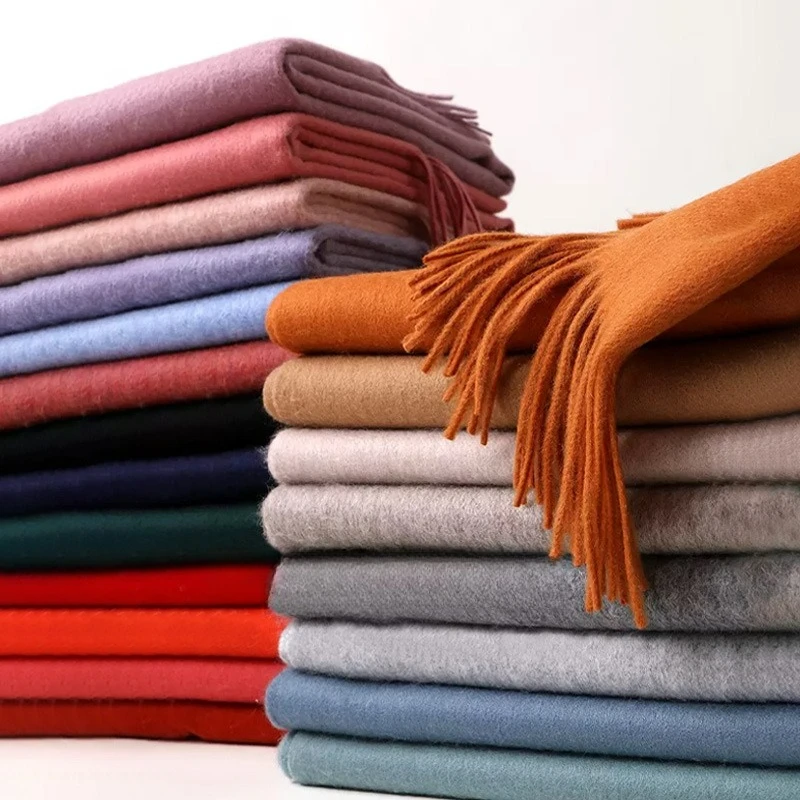 Cashmere Scarf - Klassischer, einfarbiger Schal aus Kaschmirimitat, vielseitig