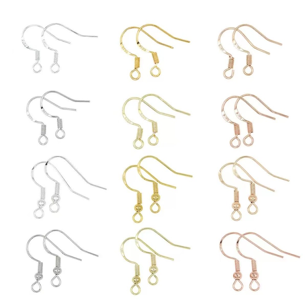 Gold Plated Jewelry - Vergoldete Ohrringhaken 100 Stück Ohrhaken-Befestigungen für
