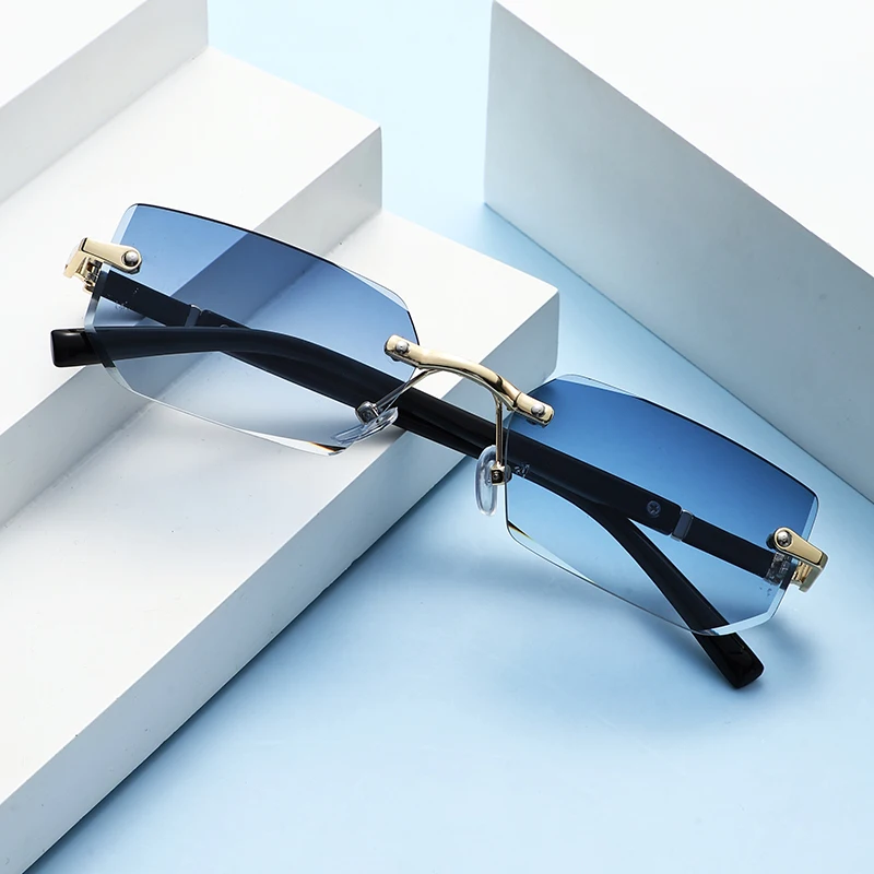 Sunglasses Uv400 - 1/2 Stück Trendige randlose Sonnenbrille für