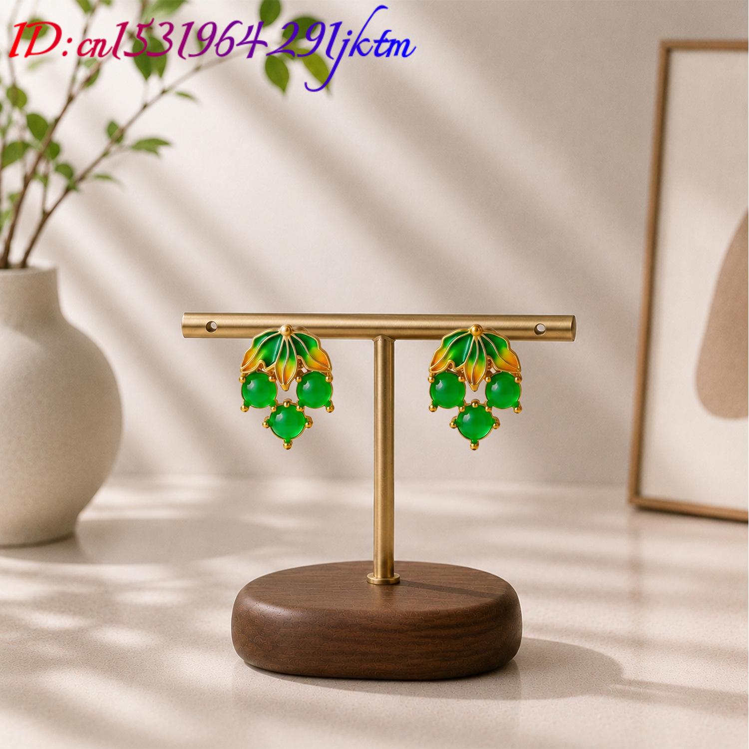 Burmesische Jadeit-Trauben-Ohr – Gold Plated Jewelry Bewertung und Preis