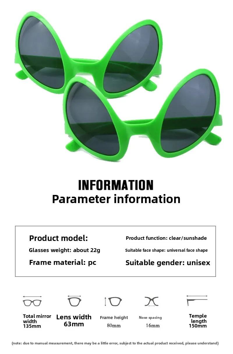 Grüne Alien Martian Schrullige – Sunglasses Uv400 Bewertung und Preis