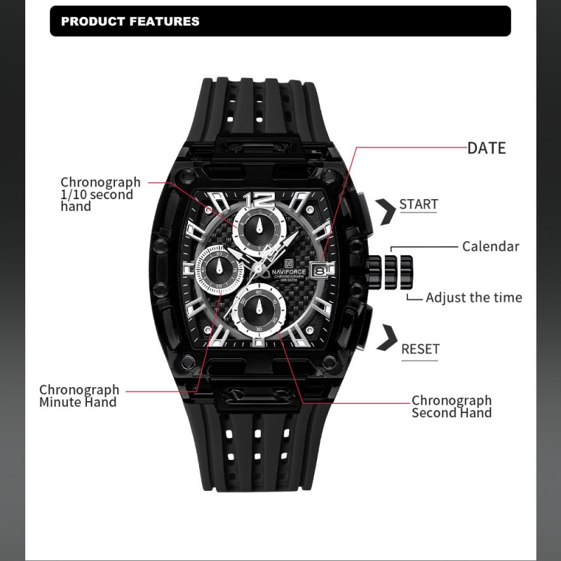 NAVIFORCE Herrenuhr 5ATM Wasse – Luxury Watch Men Bewertung und Preis