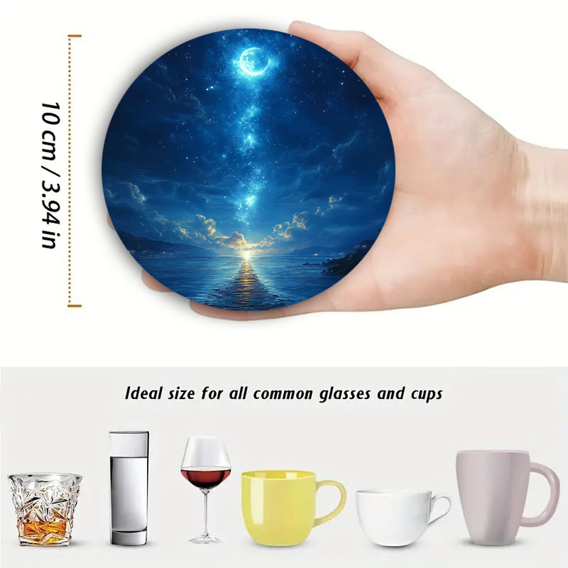 4-teiliges Set Bunte Sternenhi – Marble Coaster Set Bewertung und Preis