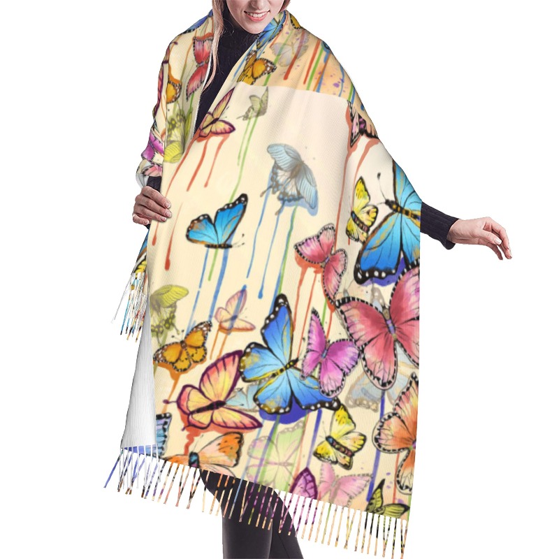 Retro-Schmetterling-Winter-Kas – Cashmere Scarf Bewertung und Preis