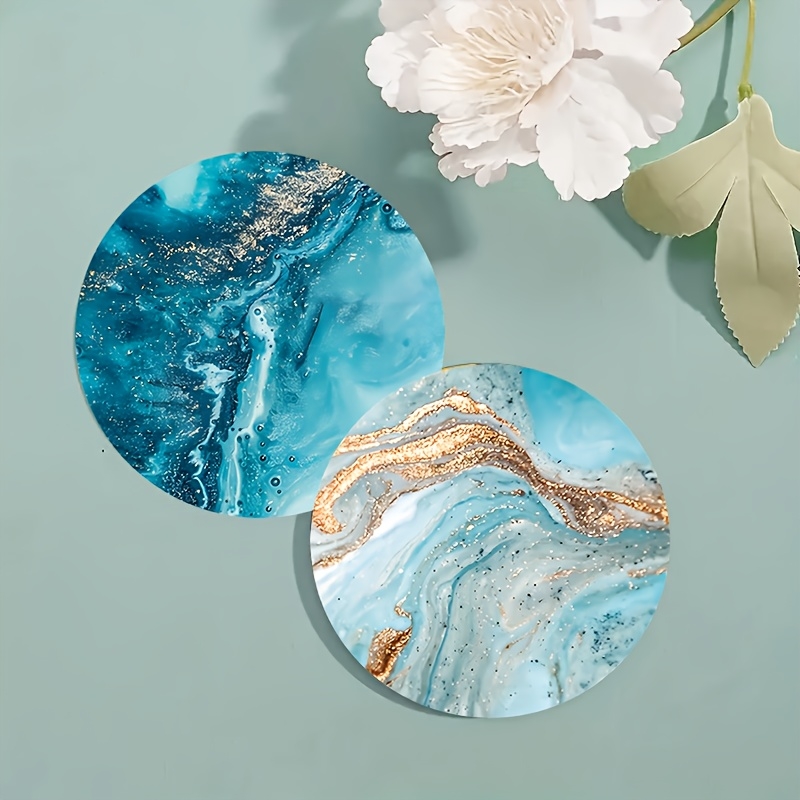 2D Flache 6-teilige Blaue Ozea – Marble Coaster Set Bewertung und Preis
