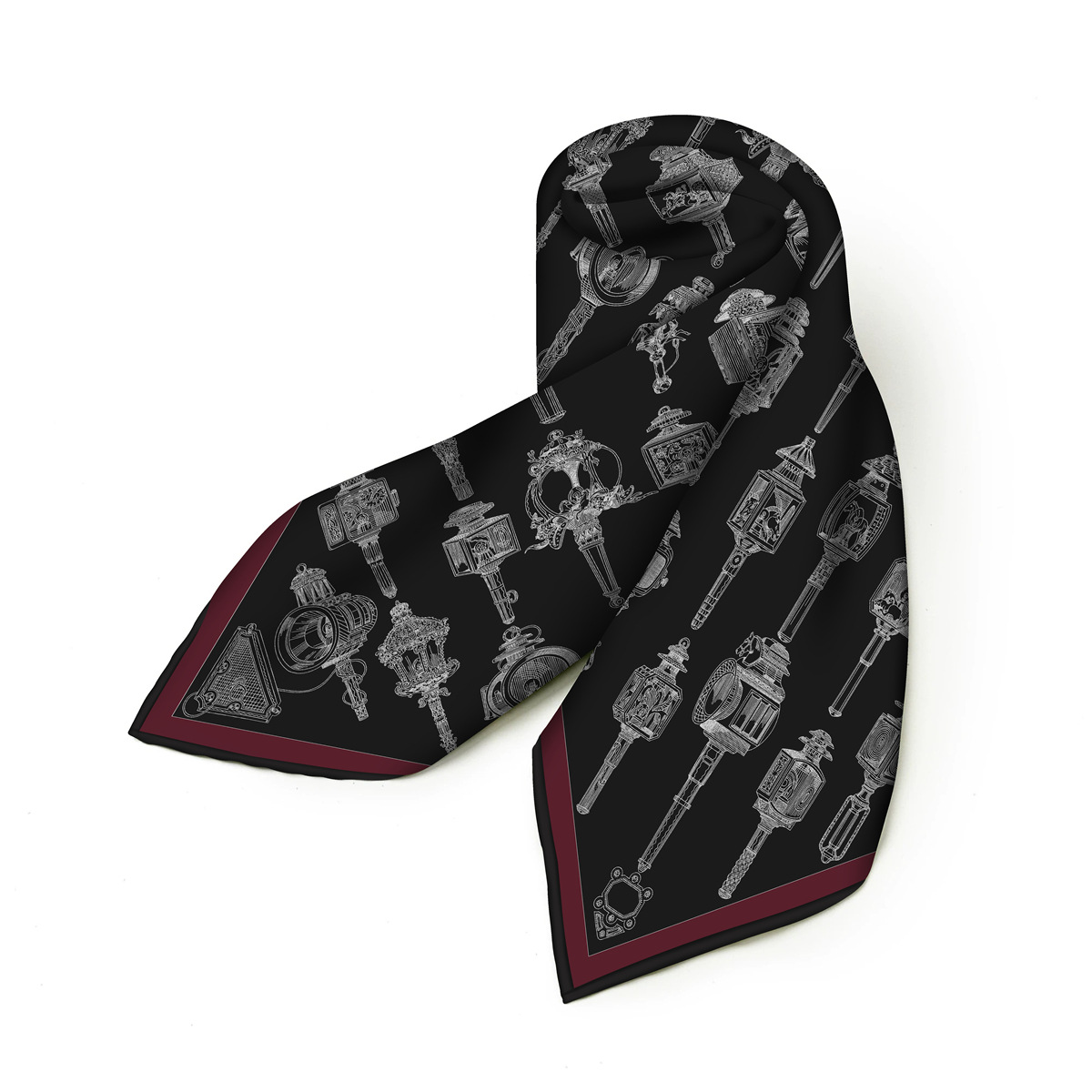 Schwarzer Luxus-Designer-Seide – Cashmere Scarf Bewertung und Preis